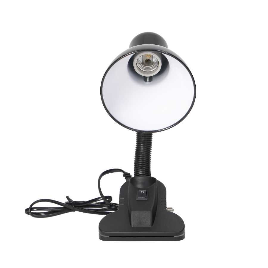 LATSA, desk lamp with a clip, 10W, E27, steel + plastic, black